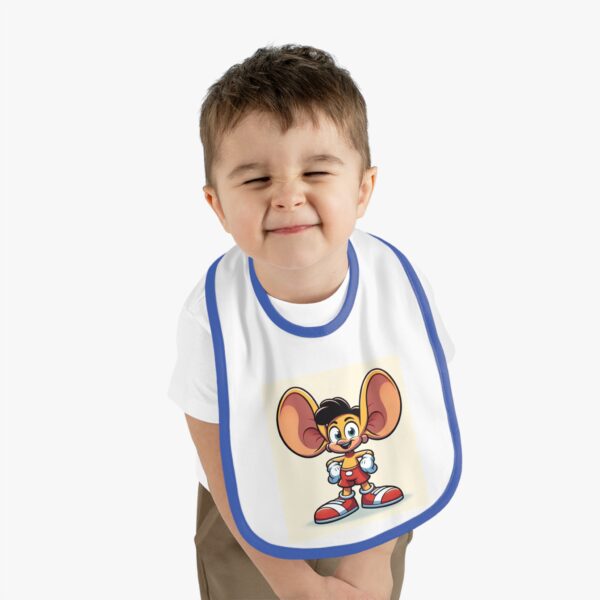 Baby Contrast Trim Jersey Bib - Image 3