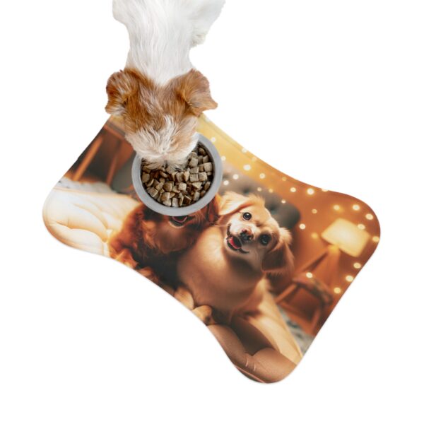 Cozy Pet Feeding Mat with Adorable Dog Design - Image 2