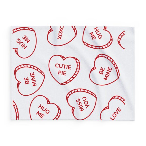 Valentine's Day Heart Pattern Fleece Blanket - Image 2