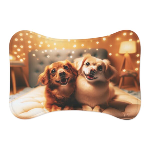 Cozy Pet Feeding Mat with Adorable Dog Design