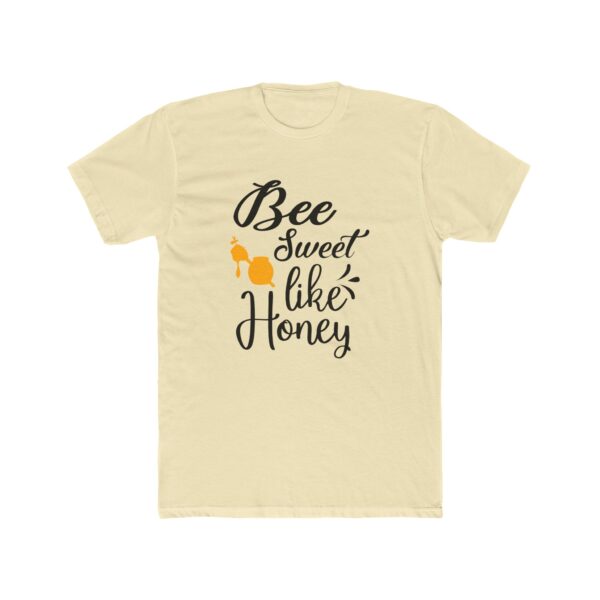 Bee Sweet Like Honey Unisex Cotton Crew Tee - Cute Bee Graphic T-Shirt - Image 3