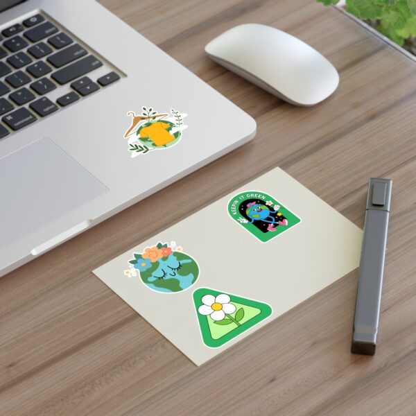 Eco-Friendly Sticker Sheets - Keepin' It Green Decor for Nature Lovers - Image 3