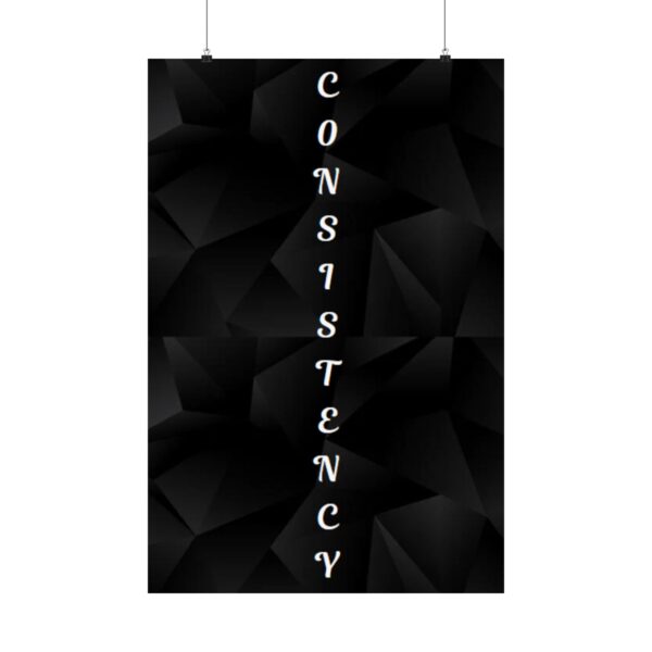 Motivational Vertical Poster - 'Consistency' Wall Art for Home & Office Decor