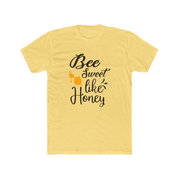 Bee Sweet Like Honey Unisex Cotton Crew Tee - Cute Bee Graphic T-Shirt - Image 5