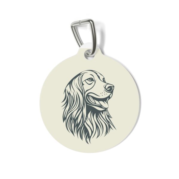 Custom Dog Pet Tag with Elegant Canine Design - Personalized Dog ID Tag