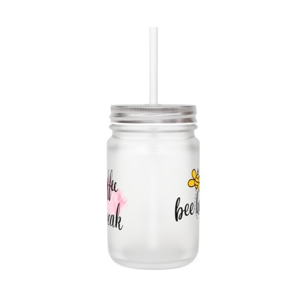 Inspirational Mason Jar with Straw - "Coffee Break" Design - Perfect for Home or Office - Image 2