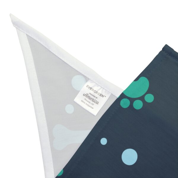 Stylish Pet Bandana with Bone and Paw Print Design - Perfect for Pets on Adventures or Special Occasions - Image 3