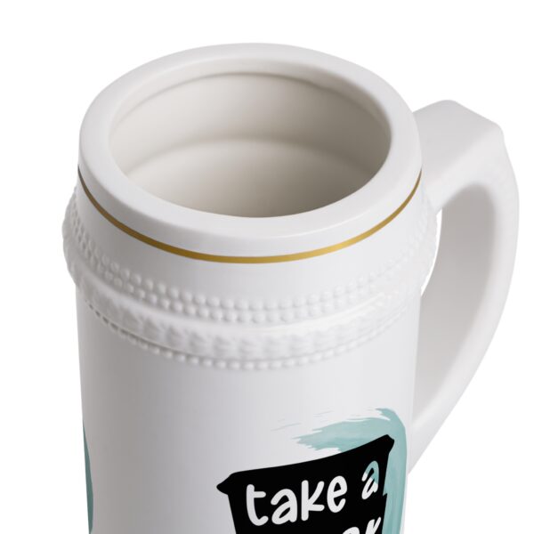 Coffee Lover's Beer Stein Mug - "Take a Break with Coffee" - Image 5