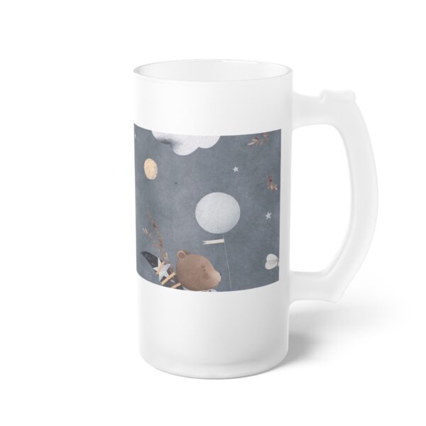 Celestial Themed Frosted Glass Beer Mug - Perfect for Space Lovers & Special Occasions - Image 4