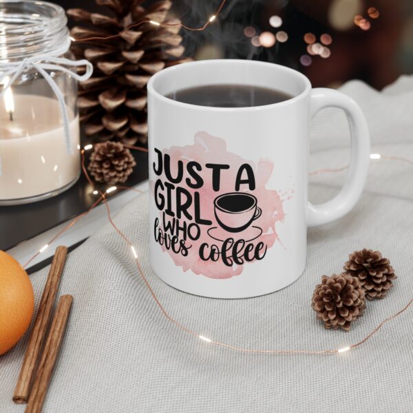 Just a Girl Who Loves Coffee Ceramic Mug - Perfect Gift for Coffee Lovers