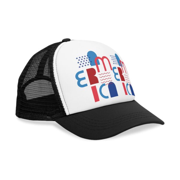 Patriotic Mesh Cap with Graphic Design - Image 2