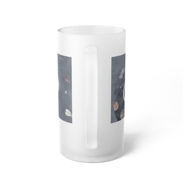 Celestial Themed Frosted Glass Beer Mug - Perfect for Space Lovers & Special Occasions - Image 2