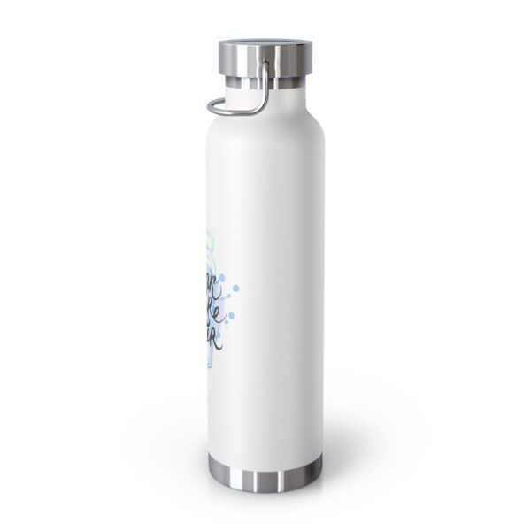 Stylish Insulated Water Bottle - "Drink More Water" Motivational Design - 22oz Copper Vacuum Flask - Image 3