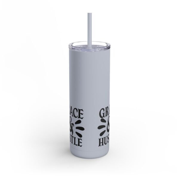 Grace & Hustle 20oz Skinny Matte Tumbler - Motivational Drinkware for Entrepreneurs - Image 4