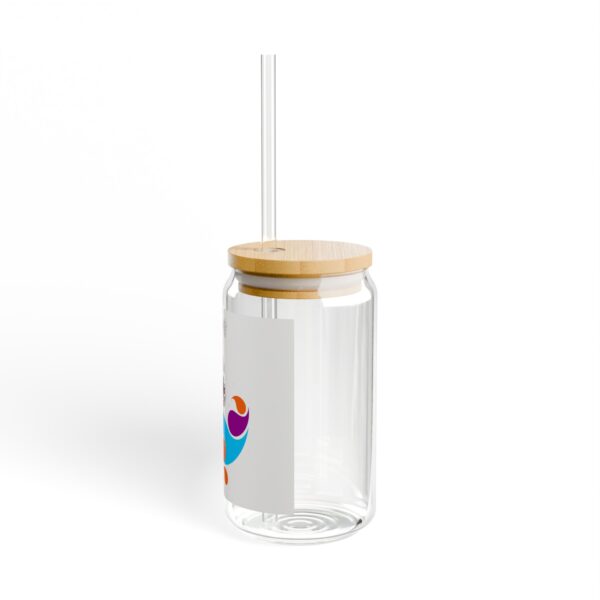 Colorful Floral Sipper Glass - 16oz with Bamboo Lid & Straw (Copy) - Image 4