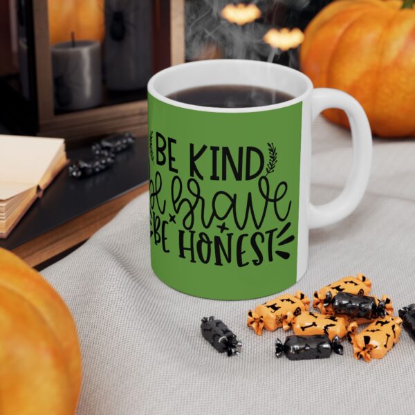 Inspirational Ceramic Mug - "Be Kind, Be Honest" - Motivational Drinkware for Daily Positivity