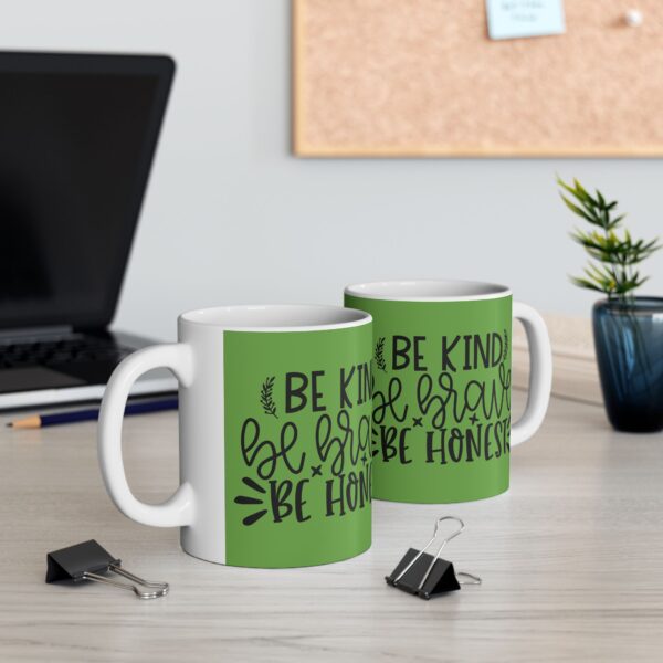 Inspirational Ceramic Mug - "Be Kind, Be Honest" - Motivational Drinkware for Daily Positivity - Image 6